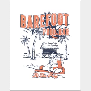 Barefoot Pool Bar at the Poly In Orlando Florida Distressed Look Posters and Art